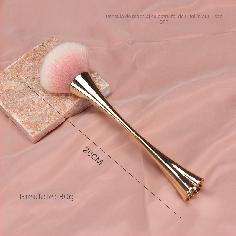 Perie pentru praf de unghii cu design patru foi de trifoi, vârf moale rotund, OEM POTIYA, origine Guangdong