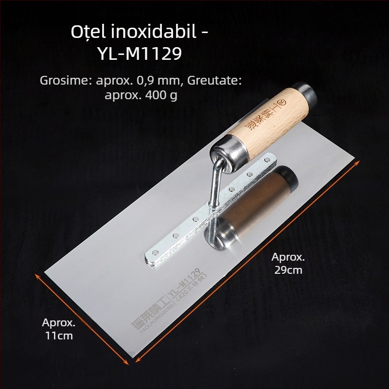Spatulă de glet din oțel inoxidabil pentru arhitectură, model Putty scraper, marca 0001