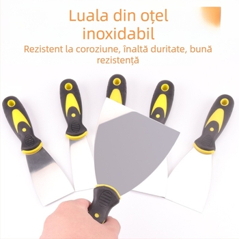 Cuțit de chit din oțel inoxidabil cu lamă îngroșată, mâner din plastic, pentru montaj