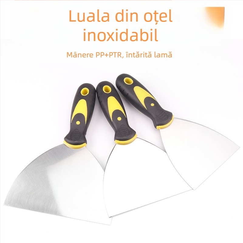 Cuțit de chit din oțel inoxidabil cu lamă îngroșată, mâner din plastic, pentru montaj