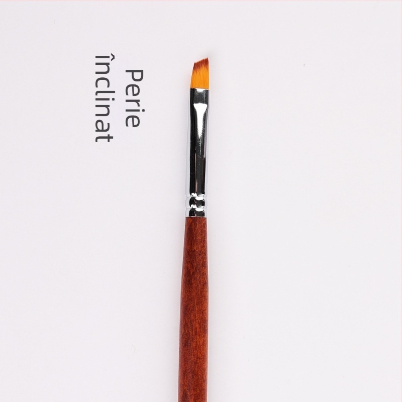 Set de 8 stilouri pentru desenul unghiilor, mâner din lemn, tijă lungă, 5,6 g fiecare, marca Yuxi