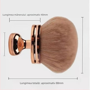 Pensulă pentru pudră cu fibre sintetice, mâner din plastic, în geantă, set de 1 bucată