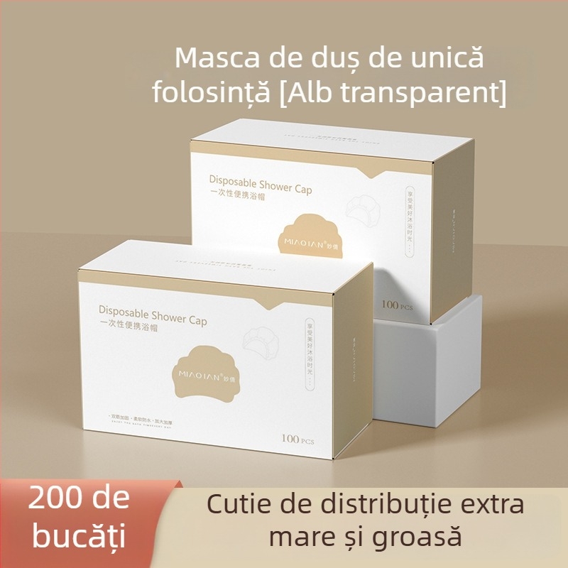 Bonetă de duș de unică folosință pentru femei, impermeabilă și rezistentă la ulei, material PE, pentru uz casnic și hotelier