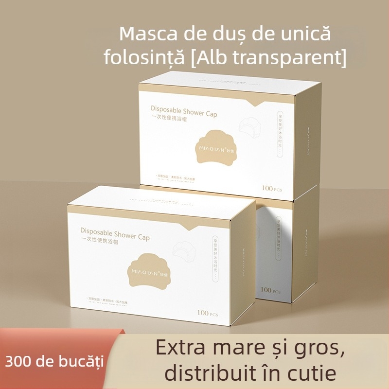 Bonetă de duș de unică folosință pentru femei, impermeabilă și rezistentă la ulei, material PE, pentru uz casnic și hotelier