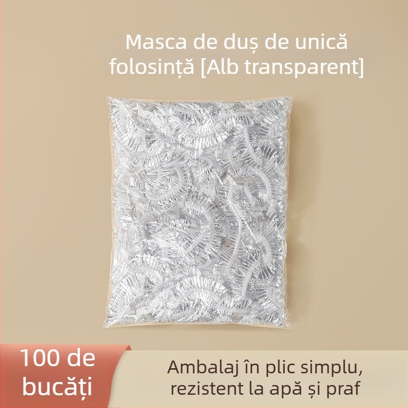 Bonetă de duș de unică folosință pentru femei, impermeabilă și rezistentă la ulei, material PE, pentru uz casnic și hotelier