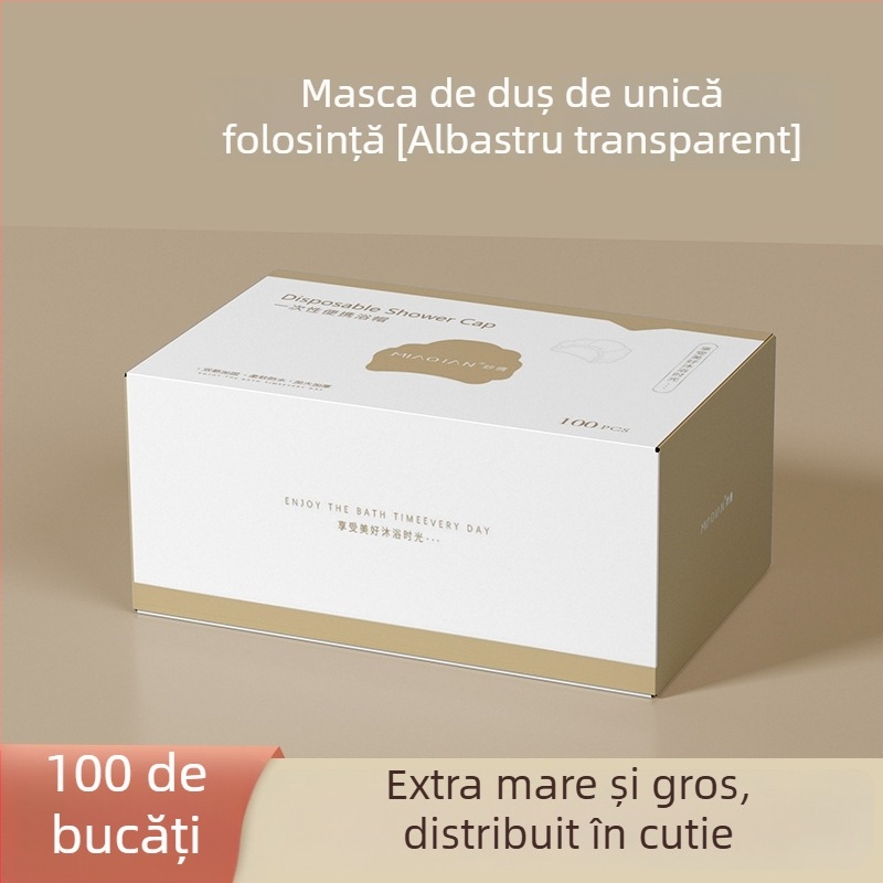 Bonetă de duș de unică folosință pentru femei, impermeabilă și rezistentă la ulei, material PE, pentru uz casnic și hotelier