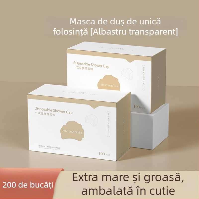 Bonetă de duș de unică folosință pentru femei, impermeabilă și rezistentă la ulei, material PE, pentru uz casnic și hotelier