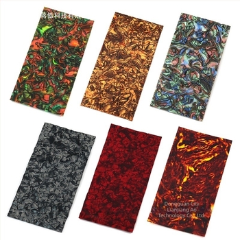 Placă decorativă pentru capul chitării cu încrustație de perle și încrustare din scoică, ABS material