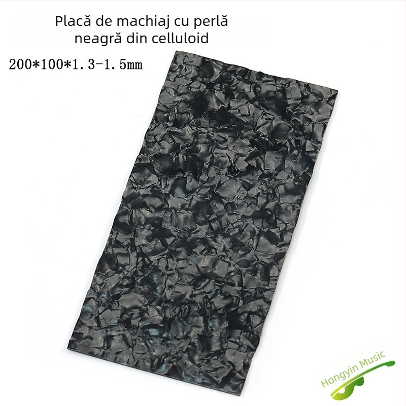 Placă decorativă pentru capul chitării cu încrustație de perle și încrustare din scoică, ABS material