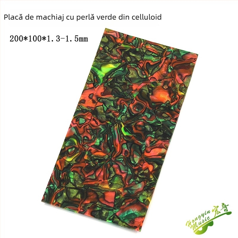 Placă decorativă pentru capul chitării cu încrustație de perle și încrustare din scoică, ABS material