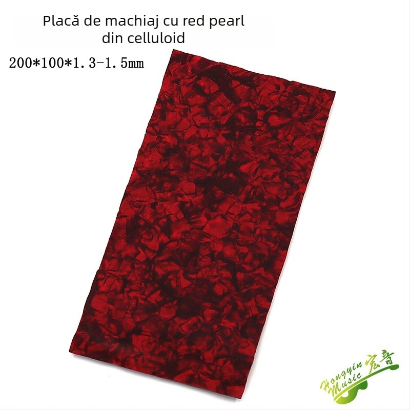 Placă decorativă pentru capul chitării cu încrustație de perle și încrustare din scoică, ABS material