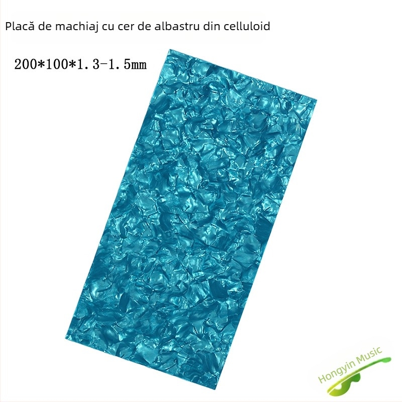 Placă decorativă pentru capul chitării cu încrustație de perle și încrustare din scoică, ABS material