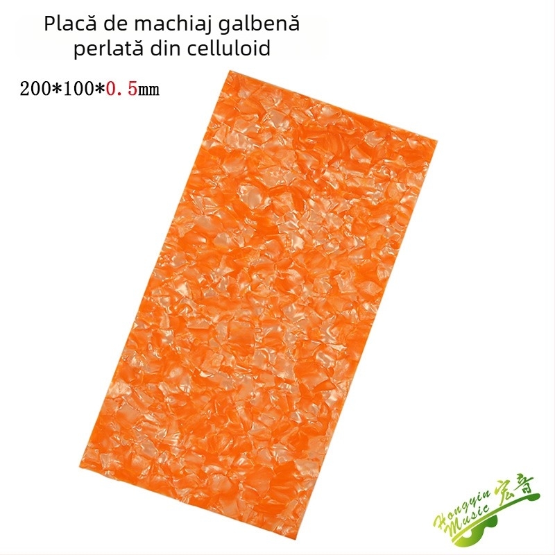 Placă decorativă pentru capul chitării cu încrustație de perle și încrustare din scoică, ABS material