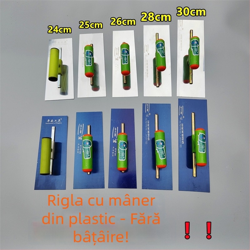 Șpachtă pentru ipsos și tencuială cu mâner din plastic, fără cui, lamă din oțel
