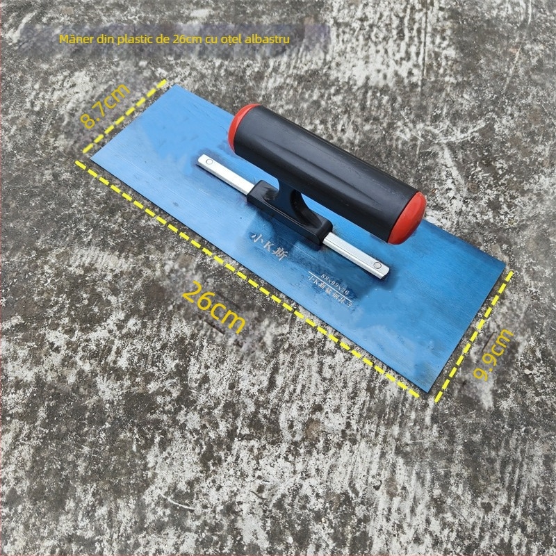 Șpachtă pentru ipsos și tencuială cu mâner din plastic, fără cui, lamă din oțel