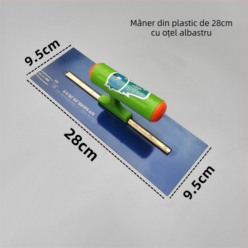 Șpachtă pentru ipsos și tencuială cu mâner din plastic, fără cui, lamă din oțel