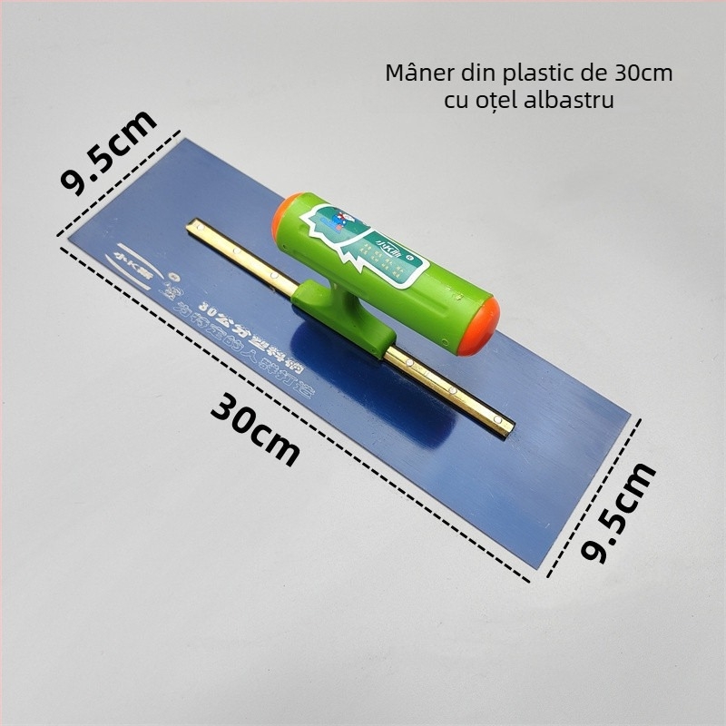 Șpachtă pentru ipsos și tencuială cu mâner din plastic, fără cui, lamă din oțel