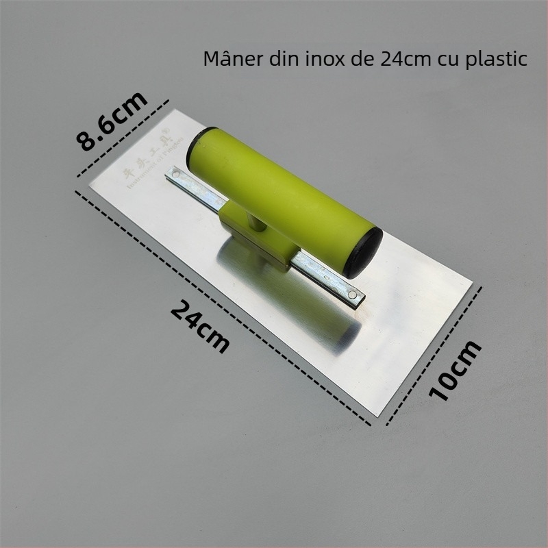 Șpachtă pentru ipsos și tencuială cu mâner din plastic, fără cui, lamă din oțel