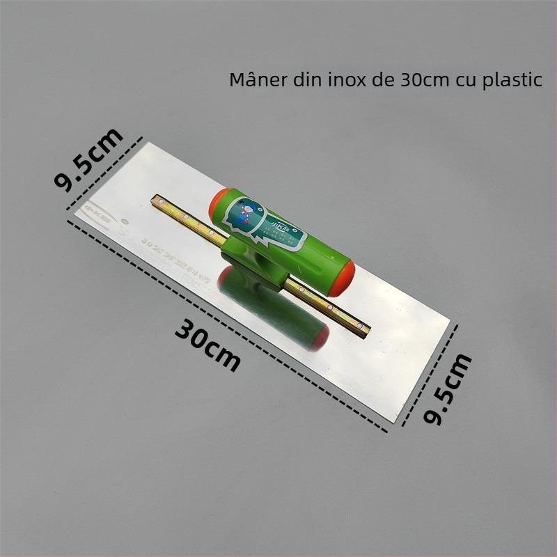 Șpachtă pentru ipsos și tencuială cu mâner din plastic, fără cui, lamă din oțel