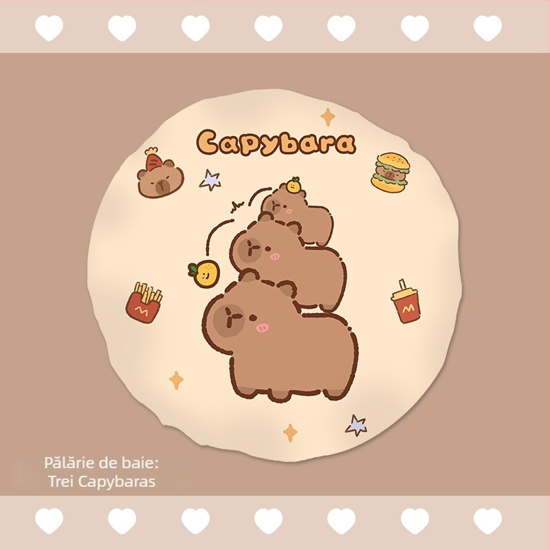 Pălărie de duș pentru copii – cu desene animate, cu două straturi, hidroizolantă, anti-umezeală, pentru uz casnic