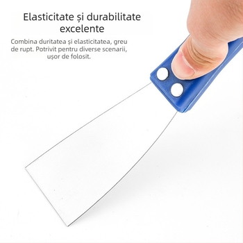 Cuțit de chit cu mâner din lemn, lamă din oțel inoxidabil, lamă groasă pentru curățarea pereților