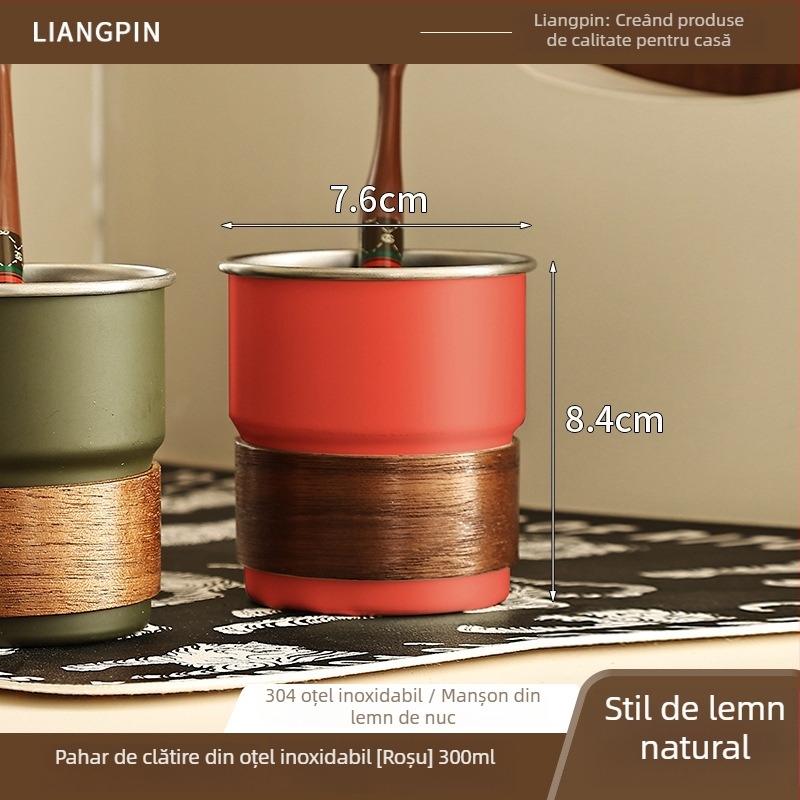 Suport pentru periute de dinți cu set de pahare pentru clătire, aluminiu Space, montaj încastrat, instalare fără găuri, imprimare logo disponibil