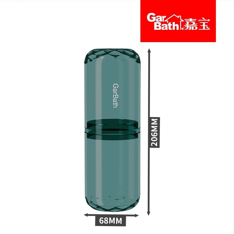 Ceașcă de călătorie pentru apă de gură cu recipient transparent pentru periuță și cutie pentru pastă, din ABS, set 12 buc, depozitare, logo personalizabil