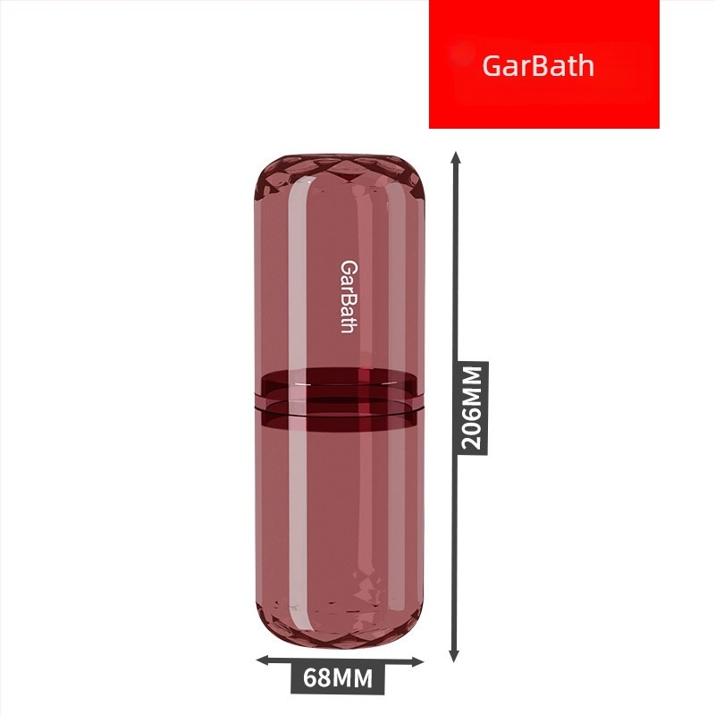 Ceașcă de călătorie pentru apă de gură cu recipient transparent pentru periuță și cutie pentru pastă, din ABS, set 12 buc, depozitare, logo personalizabil