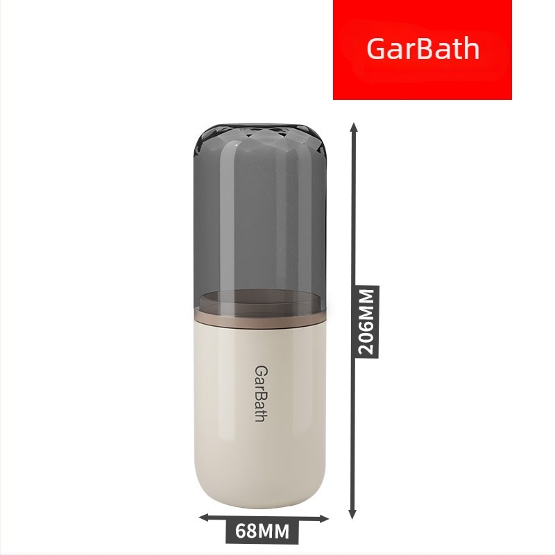 Ceașcă de călătorie pentru apă de gură cu recipient transparent pentru periuță și cutie pentru pastă, din ABS, set 12 buc, depozitare, logo personalizabil