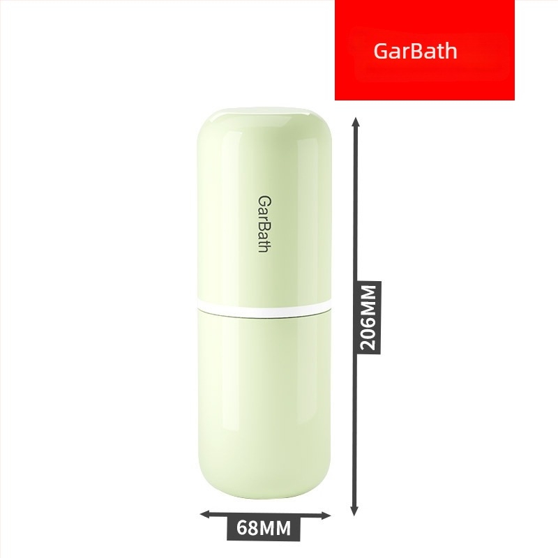 Ceașcă de călătorie pentru apă de gură cu recipient transparent pentru periuță și cutie pentru pastă, din ABS, set 12 buc, depozitare, logo personalizabil