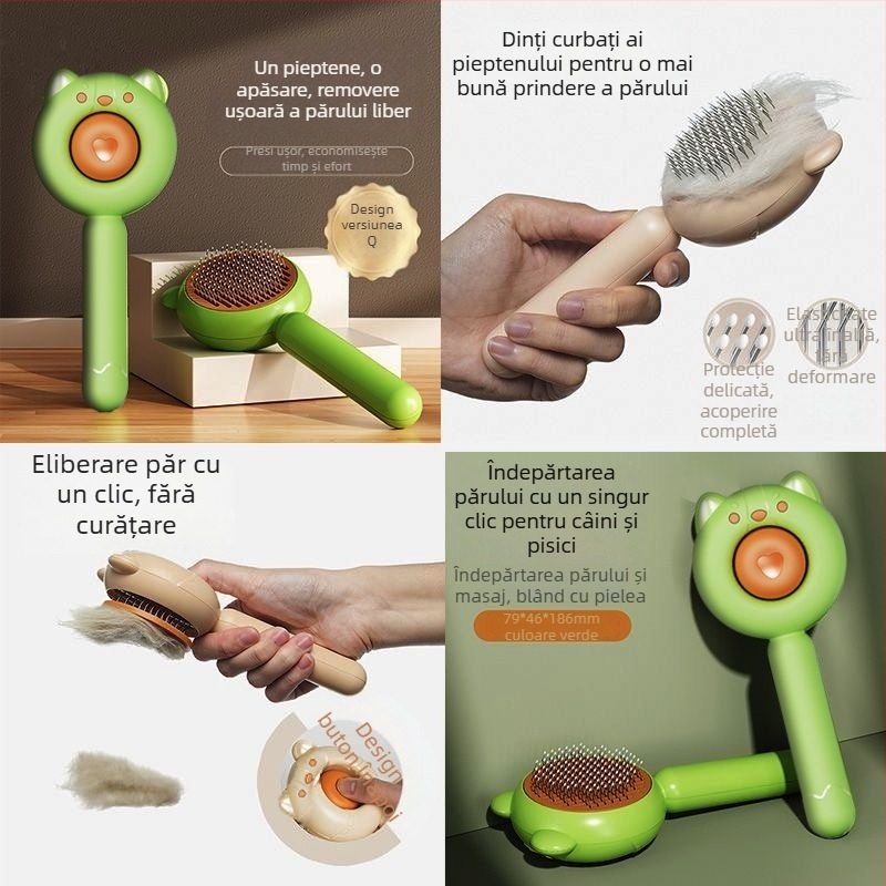 Aiwo Pieptene pentru pisici și câini pentru îndepărtarea părului liber