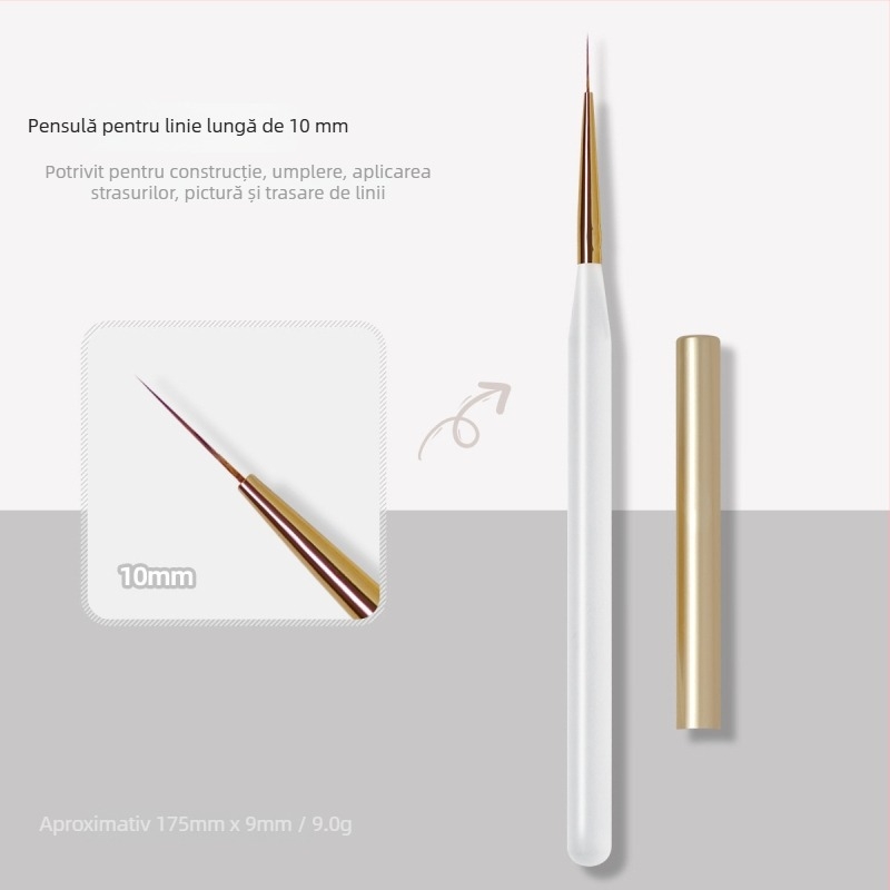 Creion pentru artă unghii și pensulă, mâner acrilic, 1 set, origine Zhejiang