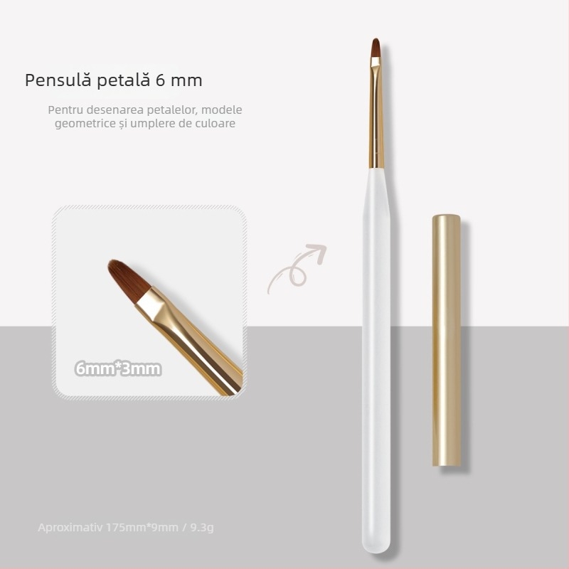 Creion pentru artă unghii și pensulă, mâner acrilic, 1 set, origine Zhejiang