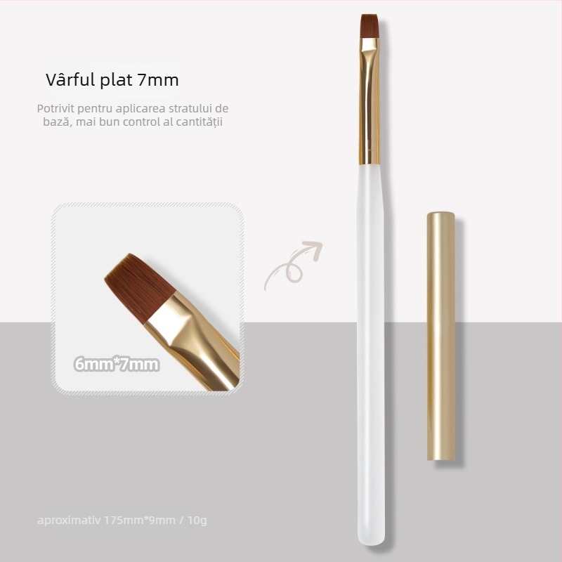 Creion pentru artă unghii și pensulă, mâner acrilic, 1 set, origine Zhejiang