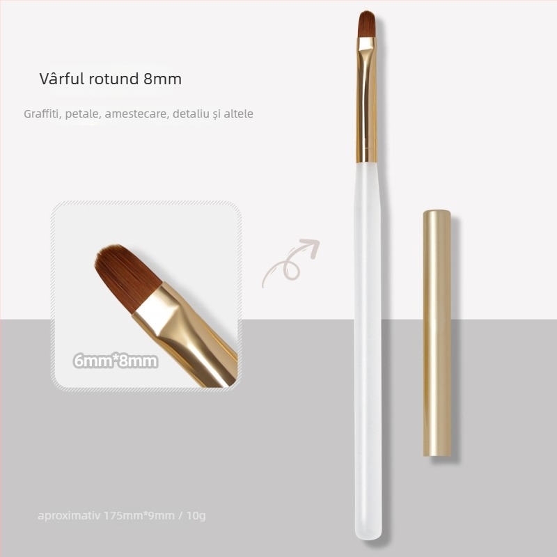 Creion pentru artă unghii și pensulă, mâner acrilic, 1 set, origine Zhejiang