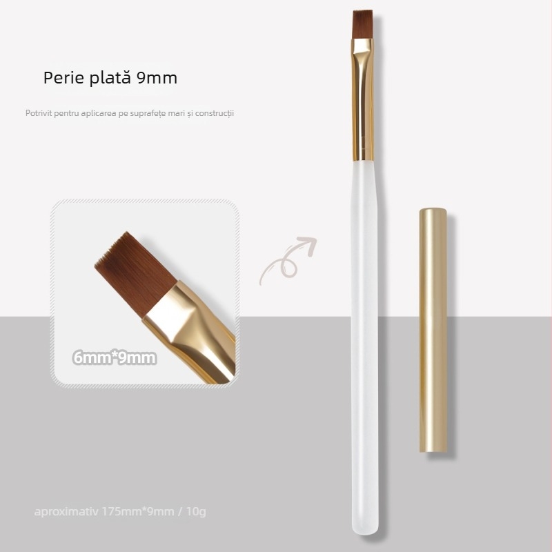 Creion pentru artă unghii și pensulă, mâner acrilic, 1 set, origine Zhejiang