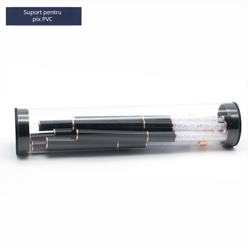 Set de pensule pentru unghii GUYO cu tijă diamantată, stilou Crystal și pensulă din păr de animal