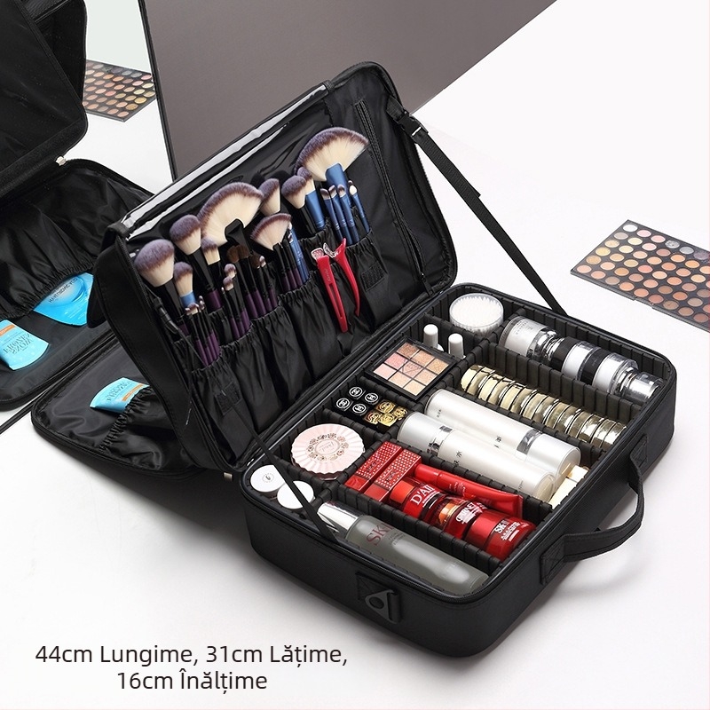 Geantă de machiaj în formă de cub, material 600D Oxford, model 0998