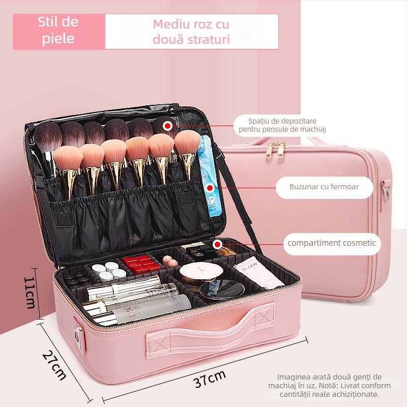 Geantă de machiaj în formă de cub, material 600D Oxford, model 0998