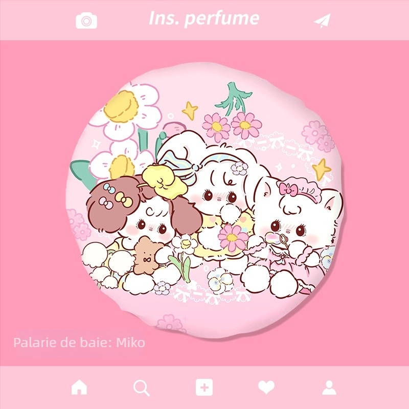 Șapcă de duș cu desene animate, impermeabilă, PVC, dublu strat, reutilizabilă, personalizare disponibilă