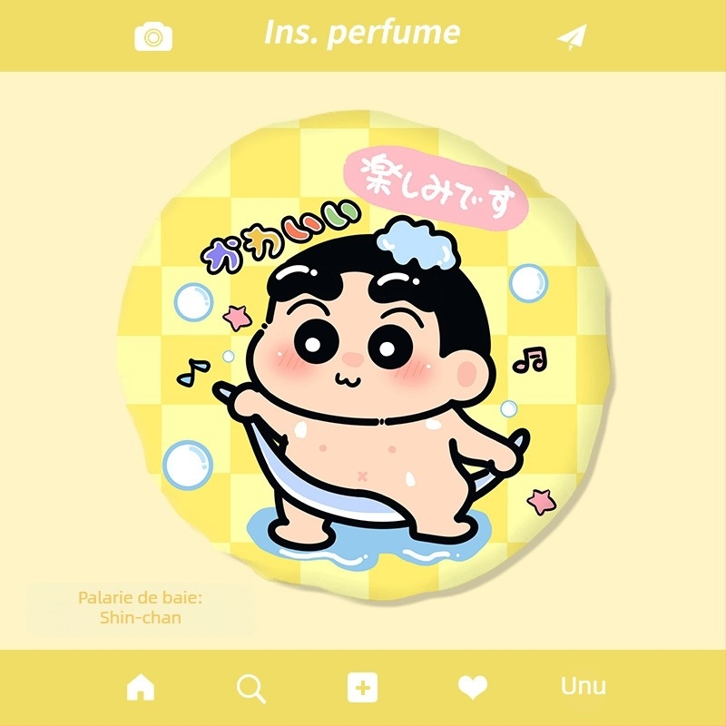 Șapcă de duș cu desene animate, impermeabilă, PVC, dublu strat, reutilizabilă, personalizare disponibilă