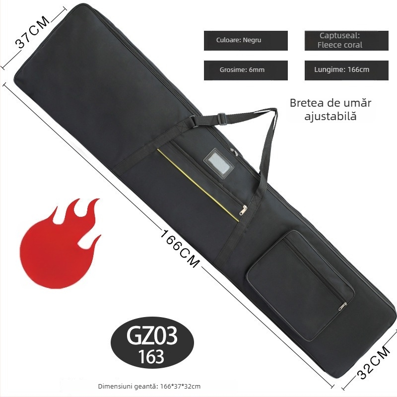 Protecție Guzheng – husă cu căptușeală PU, curea de umăr curbată, brand Unique, lansare vară 2024, pentru antrenamente off-campus.