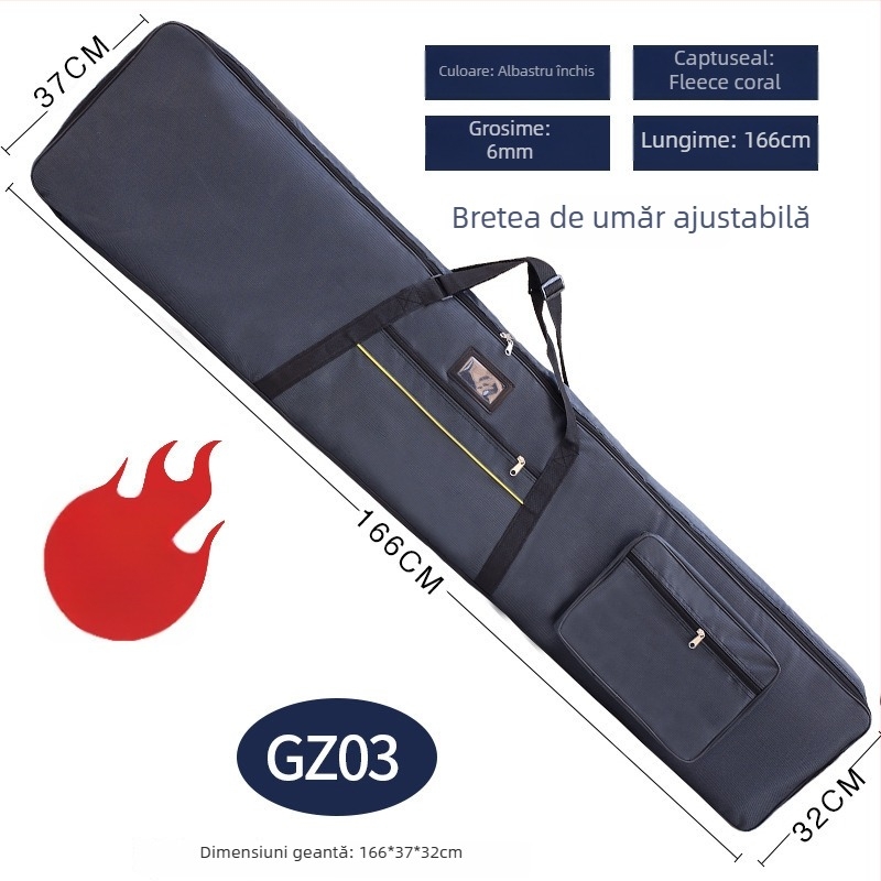 Protecție Guzheng – husă cu căptușeală PU, curea de umăr curbată, brand Unique, lansare vară 2024, pentru antrenamente off-campus.