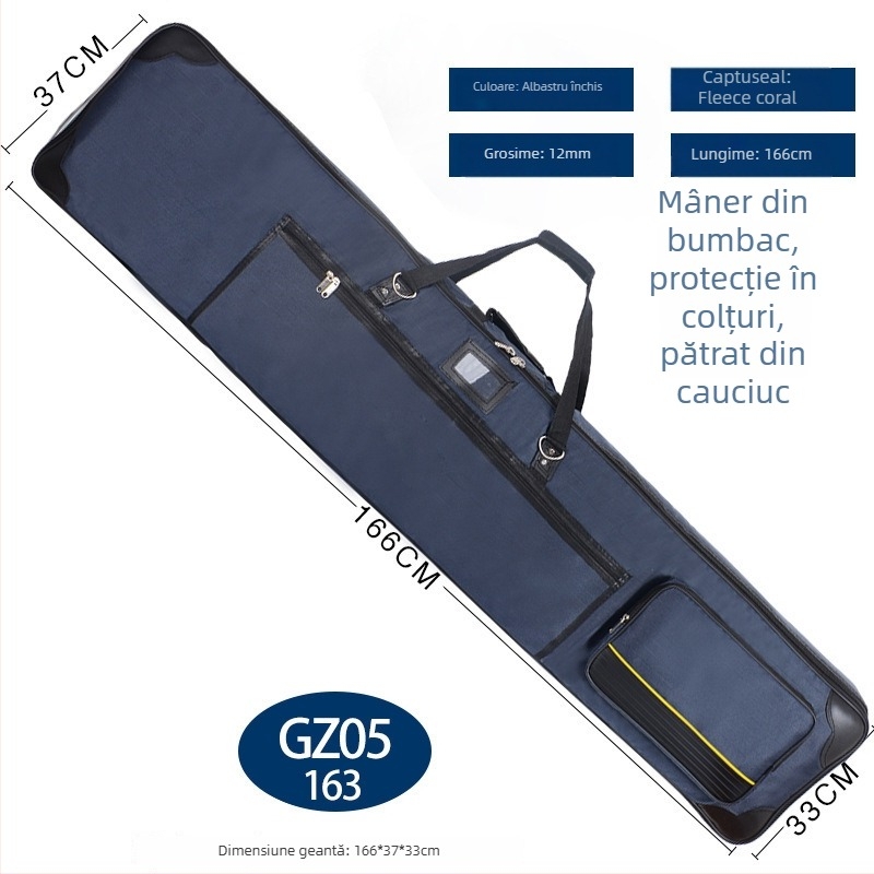 Protecție Guzheng – husă cu căptușeală PU, curea de umăr curbată, brand Unique, lansare vară 2024, pentru antrenamente off-campus.