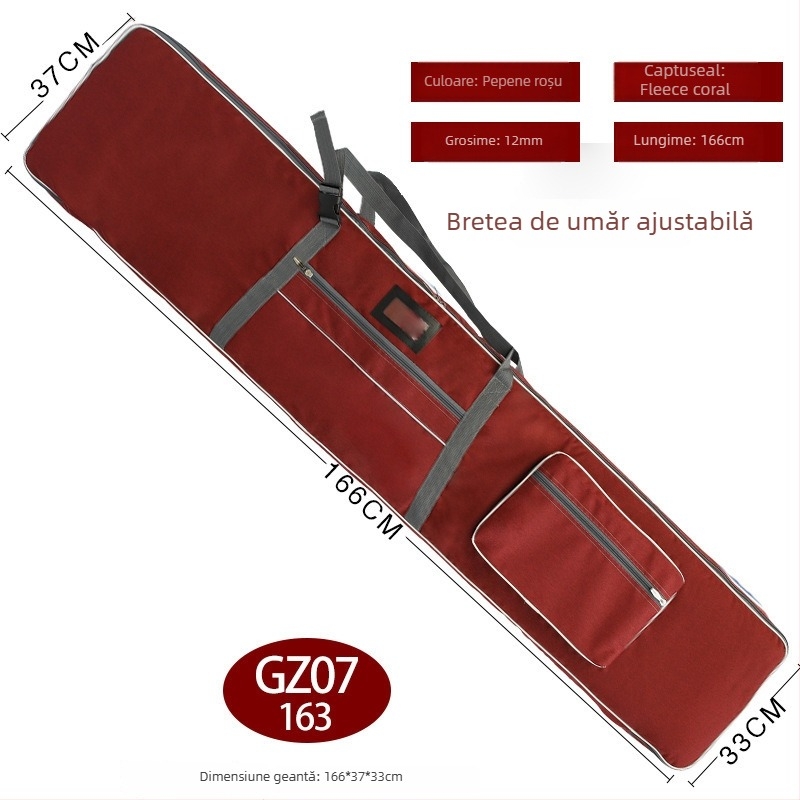 Protecție Guzheng – husă cu căptușeală PU, curea de umăr curbată, brand Unique, lansare vară 2024, pentru antrenamente off-campus.