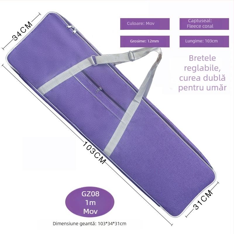 Protecție Guzheng – husă cu căptușeală PU, curea de umăr curbată, brand Unique, lansare vară 2024, pentru antrenamente off-campus.