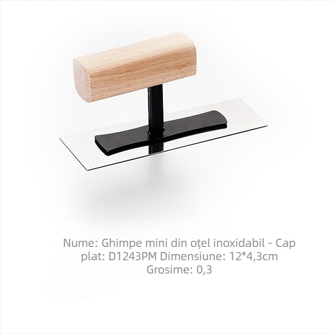 Shuaining spatulă din oțel inoxidabil pentru diatom mud – lamă plată pentru microcement