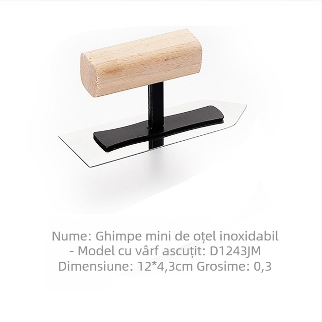 Shuaining spatulă din oțel inoxidabil pentru diatom mud – lamă plată pentru microcement