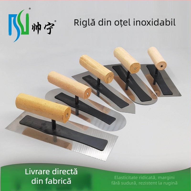 Shuaining spatulă din oțel inoxidabil pentru diatom mud – lamă plată pentru microcement