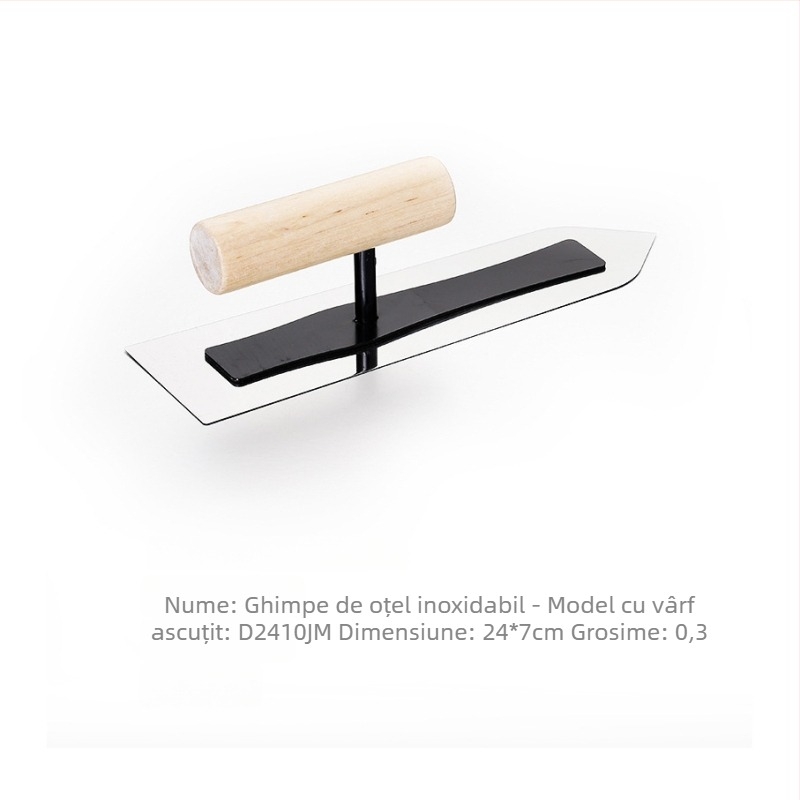 Shuaining spatulă din oțel inoxidabil pentru diatom mud – lamă plată pentru microcement